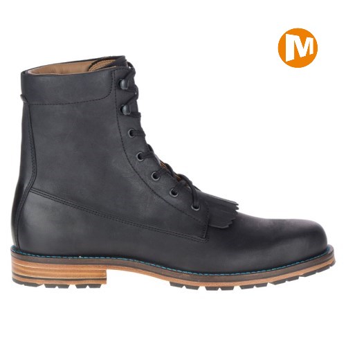 Merrell Wayfarer Lace Leather Winterstiefel Herren Schwarz [DE-AJCRK]